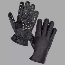 Gants BDSM en cuir avec pointes