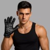 Gants BDSM en cuir avec pointes