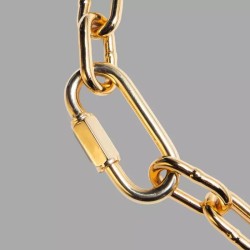 Collier doré BDSM en chaîne - Ruthénium