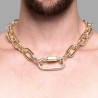 Collier doré BDSM en chaîne - Ruthénium