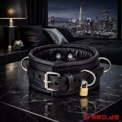 Collier BDSM en cuir, verrouillable  San Francisco