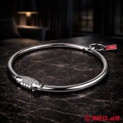 Collier BDSM avec cadenas à code chiffré