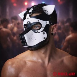 Playful Pup Hood - blanc