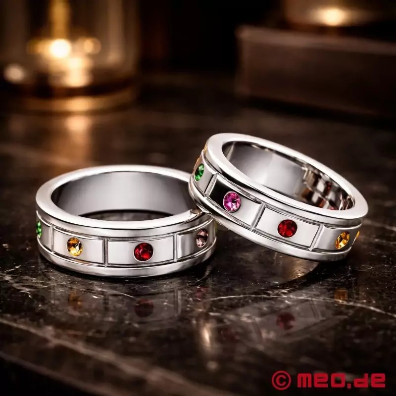 Anneau pénien de luxe avec cristaux de bijoux