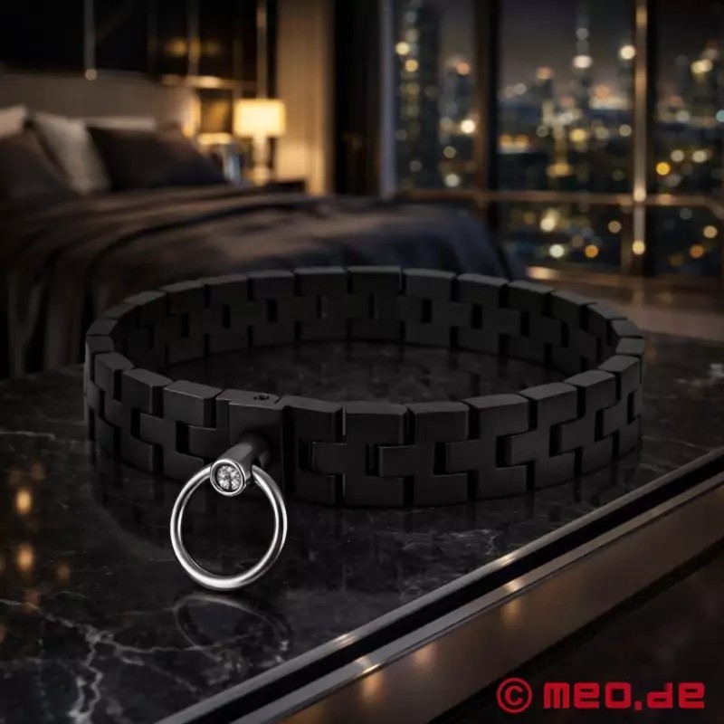 Collier BDSM Spartacus™ - noir mat