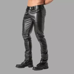 Pantalon en cuir slim-fit de TOF Paris