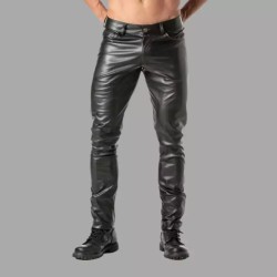 Pantalon en cuir slim-fit de TOF Paris