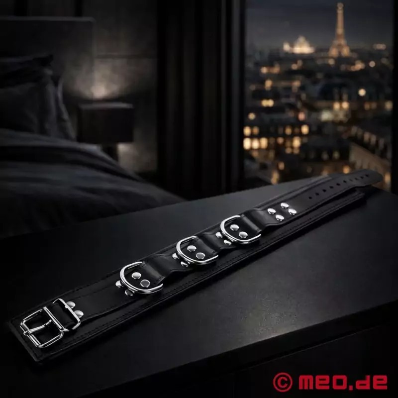 Collier BDSM en cuir de veau