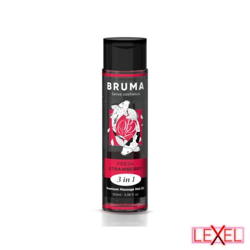 Huile massage Premium chauffant Fraise - Bruma