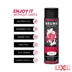 Huile massage Premium chauffant Fraise - Bruma