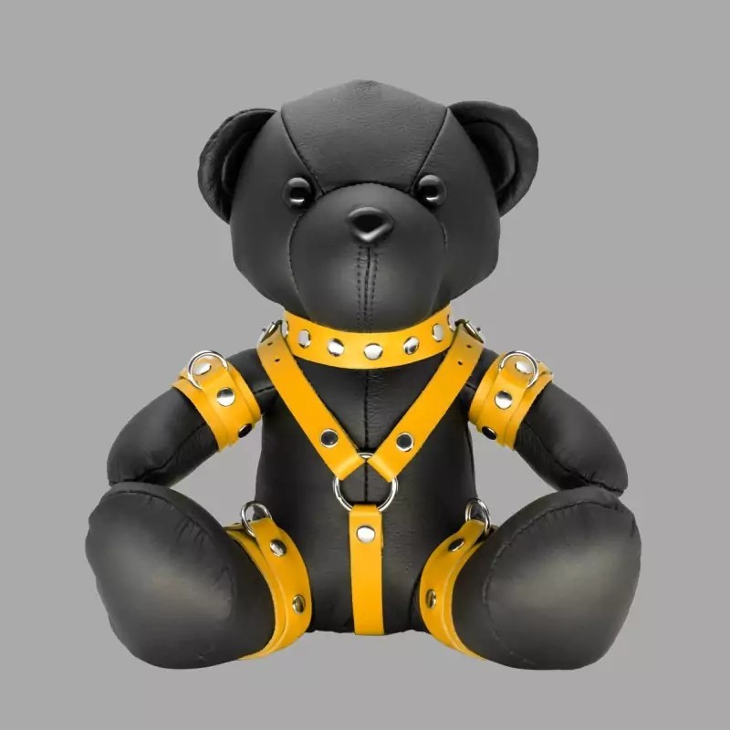 Yellow Yoyo - Ours en peluche BDSM en cuir