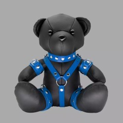Blue Benny - Ours en peluche BDSM en cuir