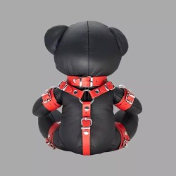 Red Randy - Ours en peluche BDSM en cuir