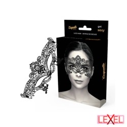 Masque large en fine dentelle nolire