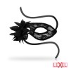 Masque dentelle et fleur noir