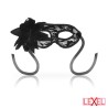 Masque dentelle et fleur noir