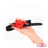 Bâillon boule rouge en silicone