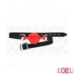 Bâillon boule rouge en silicone