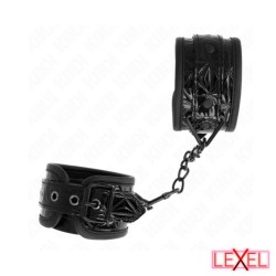 Bracelets cuir noir motif brillants