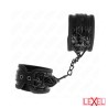 Bracelets cuir noir motif brillants