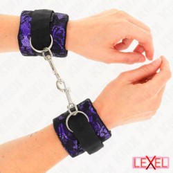 Bracelets nylon avec dentelle violette