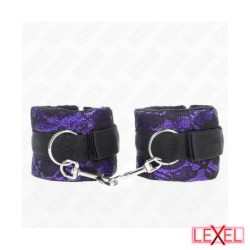 Bracelets nylon avec dentelle violette