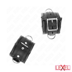Bracelets lourds doublés de fourrure noire