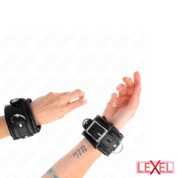 Bracelets lourds doublés de fourrure noire