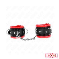 Bracelets lourds doublés de fourrure rouge