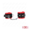 Bracelets lourds doublés de fourrure rouge