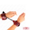 Bracelets cuir rouge foncé