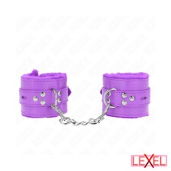 Bracelets violets doublés fourrure