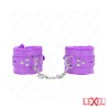 Bracelets violets doublés fourrure