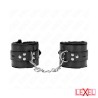 Bracelets noires doublés fourrure