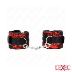 Bracelets nylon avec dentelle rouge