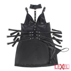 Body bondage en cuir noir - Subblime
