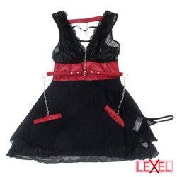 Robe bondage en dentelle noire - Subblime