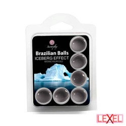 Set de 6 boules brésiliennes effet Iceberg