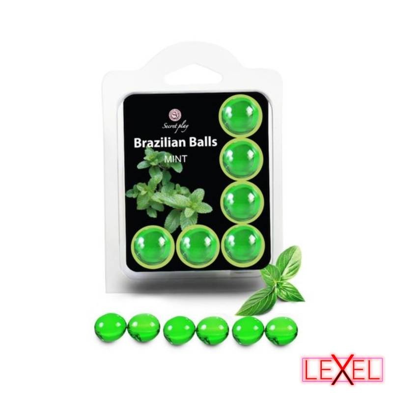Set de 6 boules brésiliennes menthe