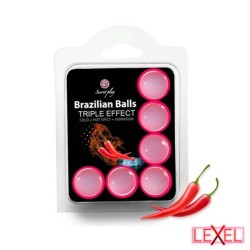 Set de 6 boules brésiliennes Triple effet
