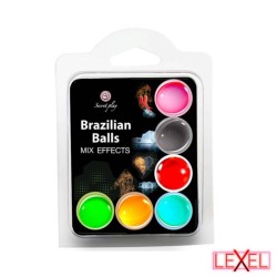 Set de 6 boules brésiliennes effet mix