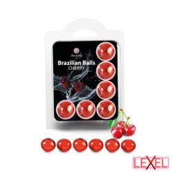 Set de 6 boules brésiliennes cerise
