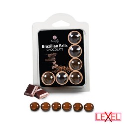 Set de 6 boules brésiliennes chocolat