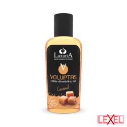 Gel comestible massage caramel