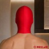 Masque BDSM rouge - masque en spandex avec ouverture de la bouche