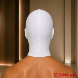 Cagoule en nylon blanc pour un bondage sensuel Inocencia