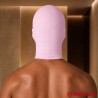 Masque rose en spandex avec ouverture de bouche