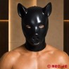 Masque de tête cochon en latex noir BlackPig
