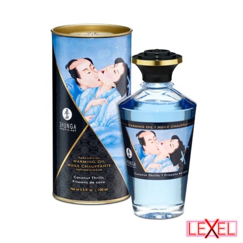 Huile de massage effet chaud coco Shunga