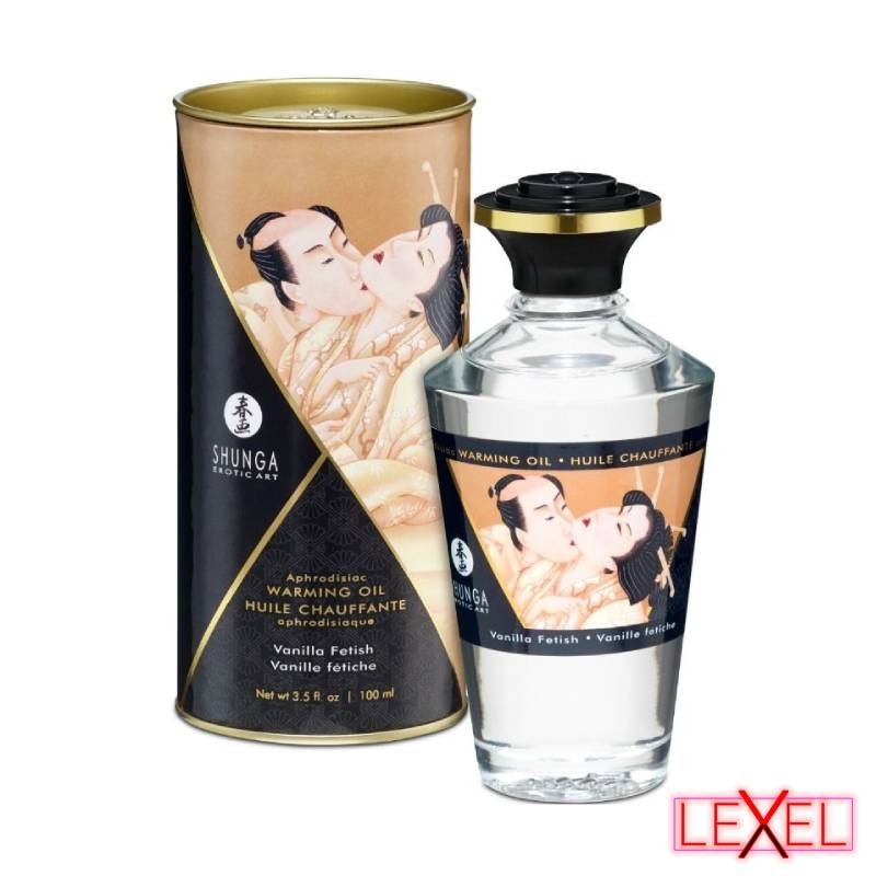 Huile de massage effet chaud vanille Shunga